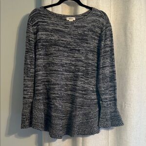 Style & Co Black/Gray Knit Sweater